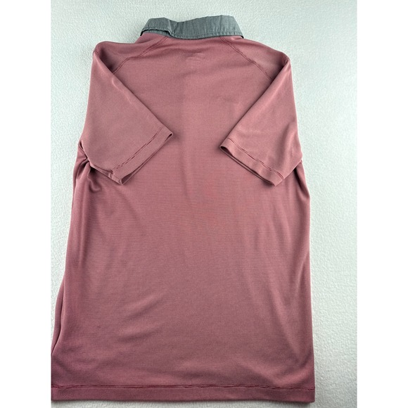 Nike Alabama Crimson Tide Mens L Dri-FIT Micro Stripe Polo Shirt Crimson Grey - Picture 8 of 8